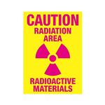 Caution Radiation Area Radioactive Materials Sign